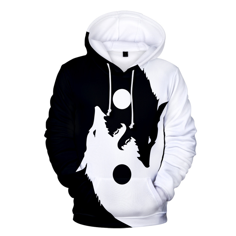 Streetwear Clothing Brand - Yin Yang Wolf 3D Printing Men/Women