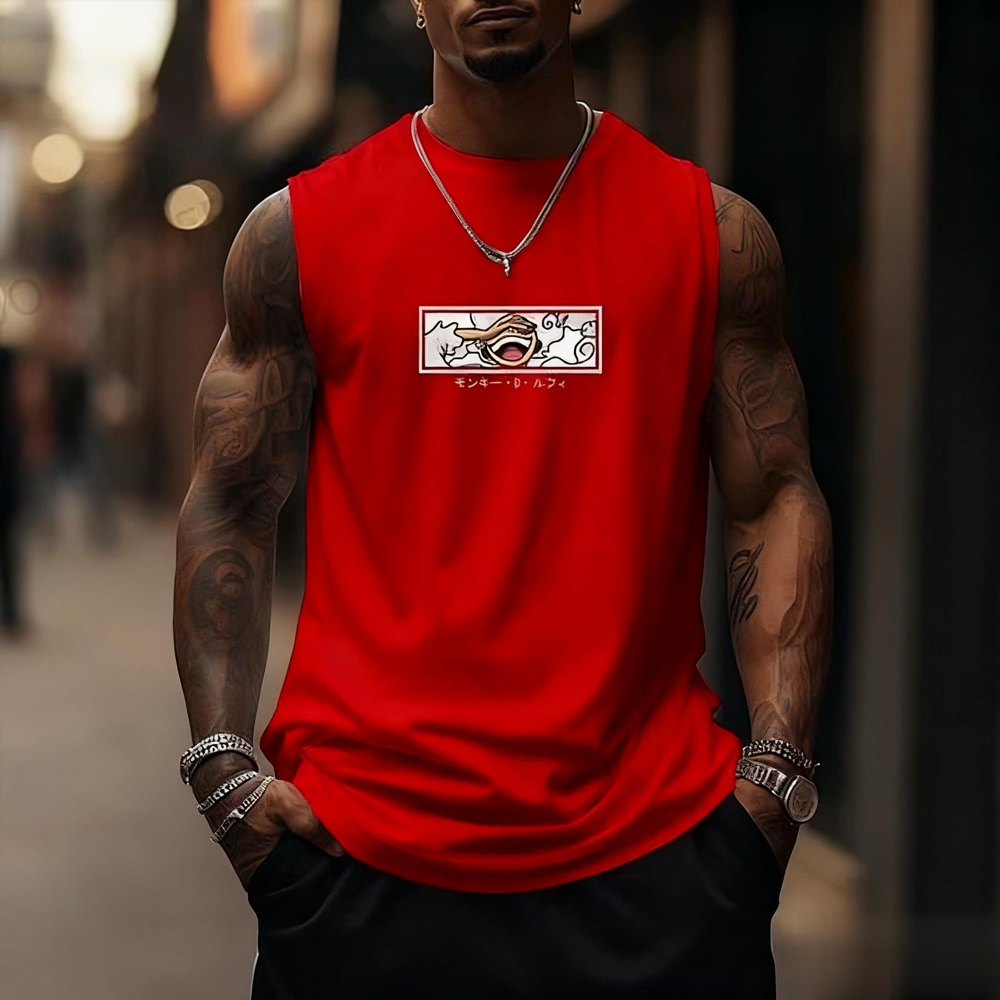One Piece Luffy Gear 5 Tank To - Streetwear Gym Brand review and price