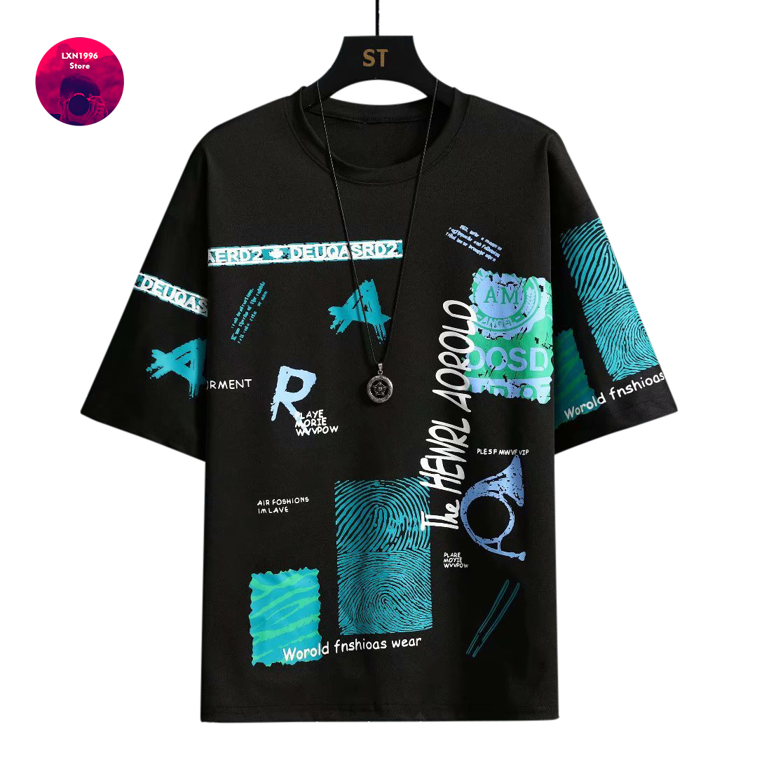 Men Harajuku Graphic Black Sum - Streetwear Brand In Japan review and price